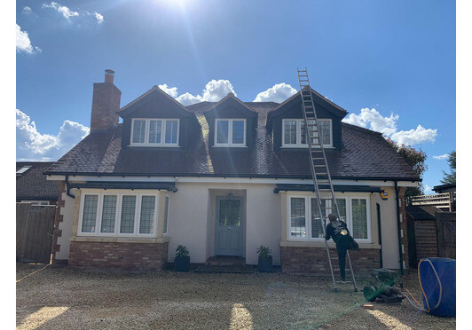 All boxes ticked for this very good service for Roof Cleaning in Chalfont St Giles, Bucks